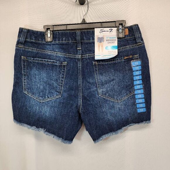 Seven7 Size 10 Women's Weekend Shorts Fray Hem Denim NWT K2 - Picture 2 of 8